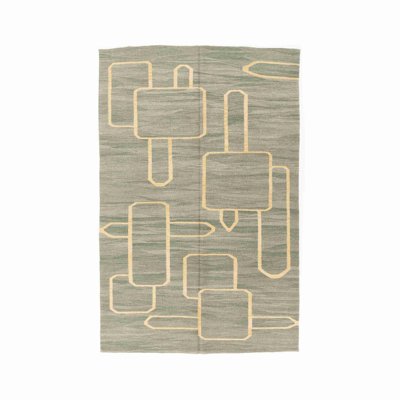 Authentic Handmade Konya Wool On Wool Kilim 80.7 x 122: Authentic Handmade Konya Wool On Wool Kilim 80.7 x 122 Discover the beauty of this authentic handmade Konya kilim, crafted from high-quality wool on wool. This flat woven piece showcases the rich trad