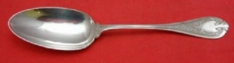 Wendt Florentine Sterling Silver Serving Spoon 8 1/2" Heirloom Piece (1 of 2)