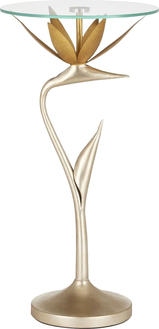 Currey Paradiso Accent Table Organic Modern Design in Gold or Silver Finish: Currey Paradiso Accent Table Organic Modern Design in Gold or Silver Finish Introducing the Paradiso Table, a stunning piece that embodies nature-inspired elegance with its organic modern style. This 