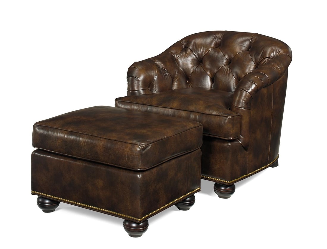Handcrafted Avocado Leather Accent Chair: Handcrafted Avocado Leather Accent Chair Elevate your living space with this Traditional Avocado Leather Accent Chair, meticulously hand-crafted in the USA. Featuring a stylish avocado finish, this ch