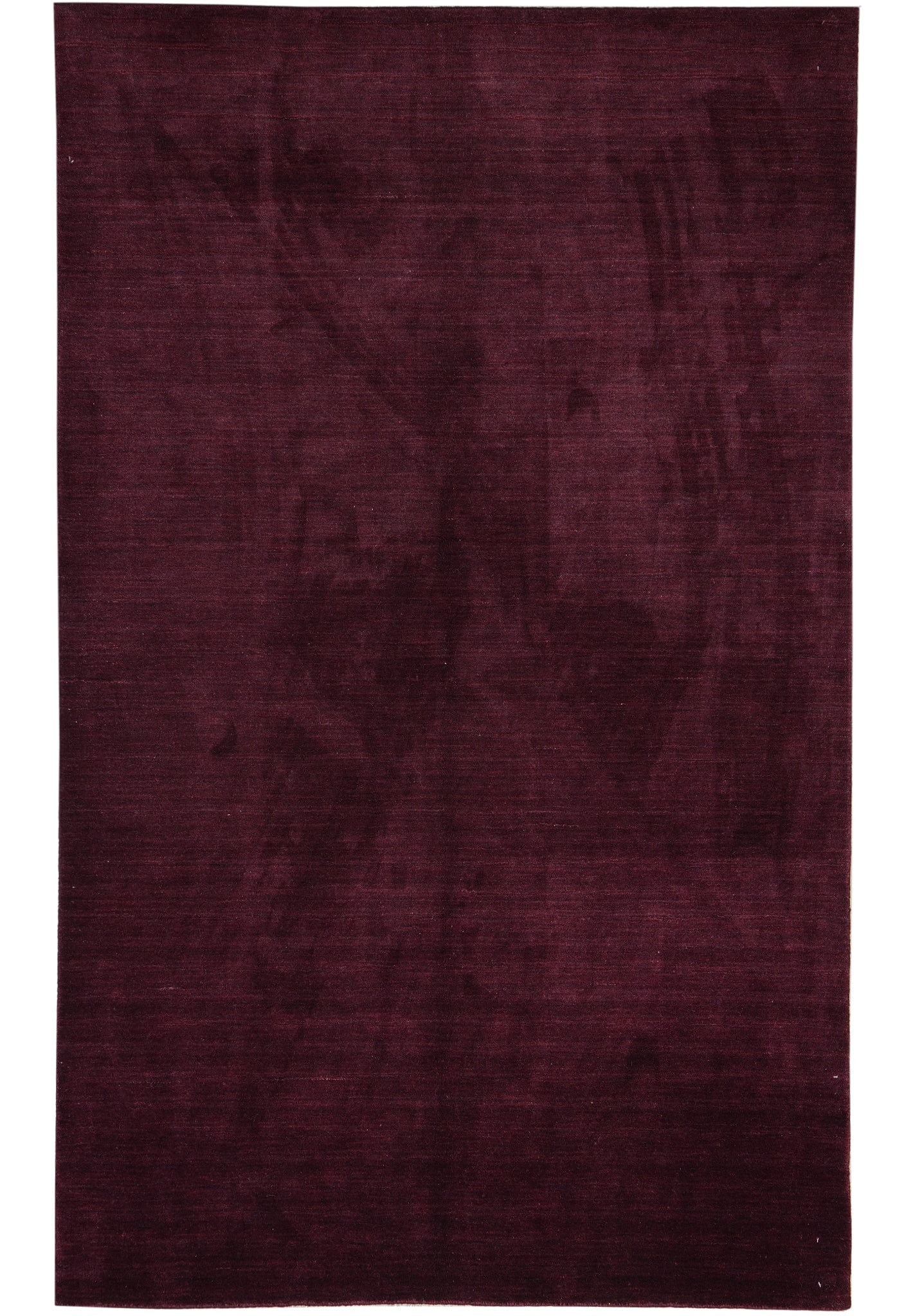 5 x 8 Handmade Burgundy Wool Contemporary Rug: 5 x 8 Handmade Burgundy Wool Contemporary Rug Free continental US Shipping This 5 x 8 handmade rug features a plain burgundy design, offering a blend of rich color and modern simplicity. It is hand-kn