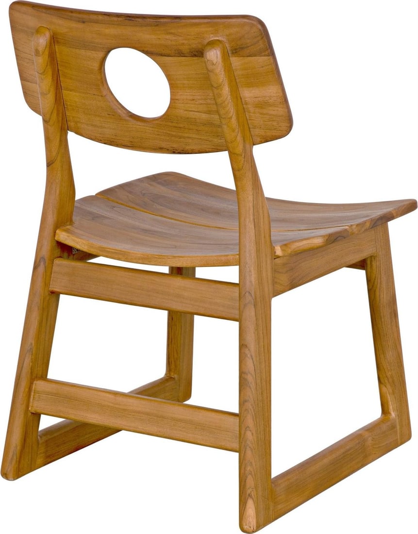 Noir Buraco Teak Chair Contemporary Clear Coat Satin Finish (1 of 7)