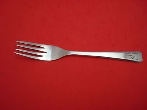 Dirk Van Erp Sterling Silver Fork Pattern 8 Monogrammed 7 1/4": Dirk Van Erp Sterling Silver Fork Pattern 8 Monogrammed 7 1/4" Discover the elegance of this Pattern 8 Sterling Silver Regular Fork by Dirk Van Erp. Crafted from high-quality sterling silver, this 7 1