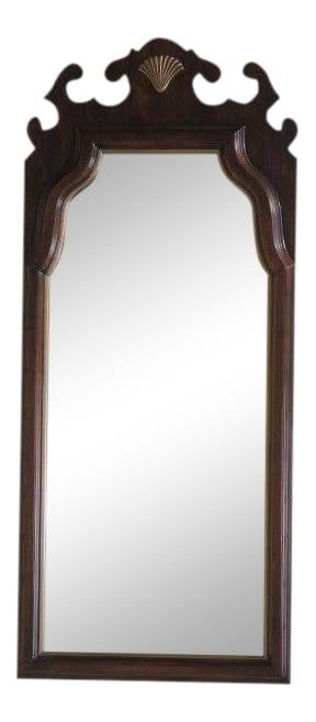 Harden Solid Cherry Wall Mirror with Shell Carving 20 Years Old (1 of 5)