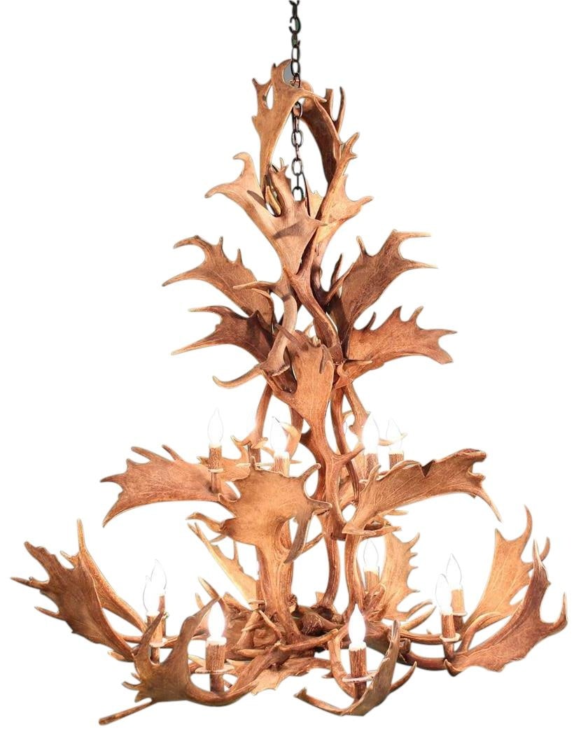 Custom 54 Inch Rustic Antler Chandelier Handmade in Texas (1 of 4)