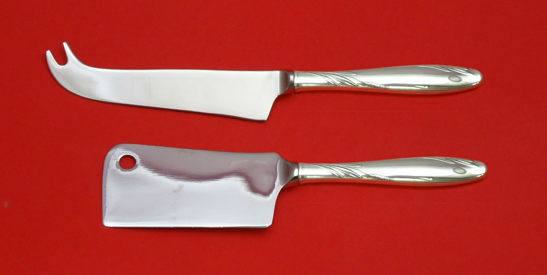 Gorham Willow Sterling Silver 2pc Cheese Server Set Custom Made: Gorham Willow Sterling Silver 2pc Cheese Server Set Custom Made Enhance your entertaining experience with this exquisite Willow by Gorham Sterling Silver Cheese Server Serving Set. This two-piece host