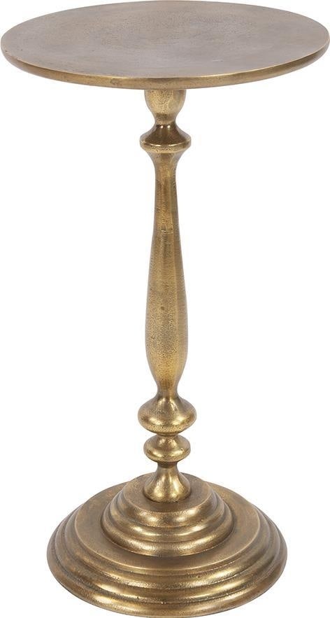 Howard Elliott Brass Martini Table Round Cast Aluminum: Howard Elliott Brass Martini Table Round Cast Aluminum Introducing a stylish and versatile martini table that blends antique charm with modern functionality. This round table features a stunning antiq