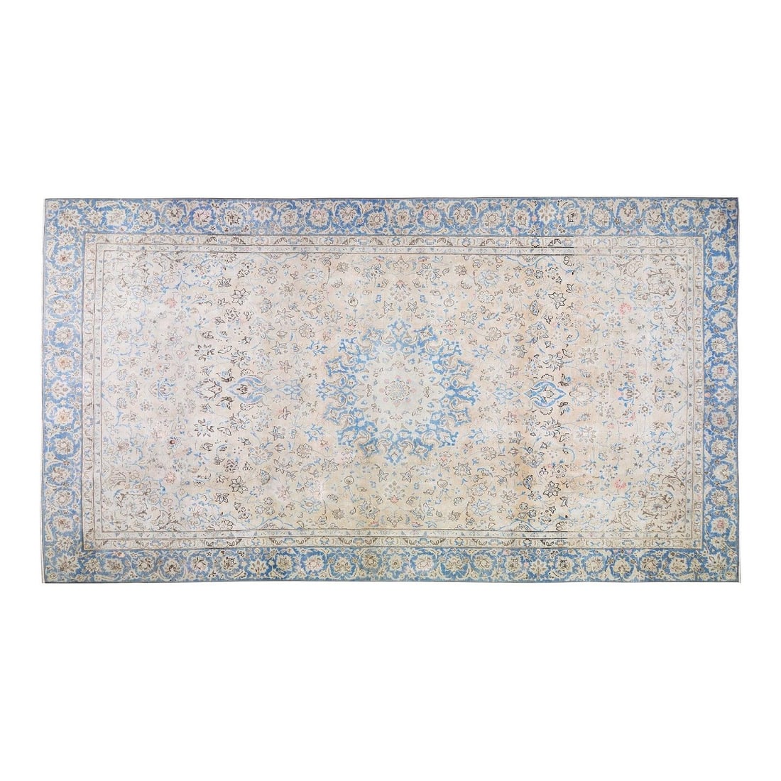 Tan Wool Hand-Knotted Rug 8'9 x 15'5 Vintage Traditional Design: Tan Wool Hand-Knotted Rug 8'9 x 15'5 Vintage Traditional Design This vintage hand-knotted wool rug showcases traditional rug-making craftsmanship, offering a blend of timeless artistry and modern desi