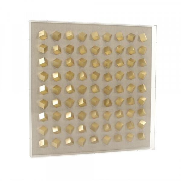 Contemporary Golden Cubes Wall Art by Zentique 35.75 x 35.75 Inches (1 of 3)
