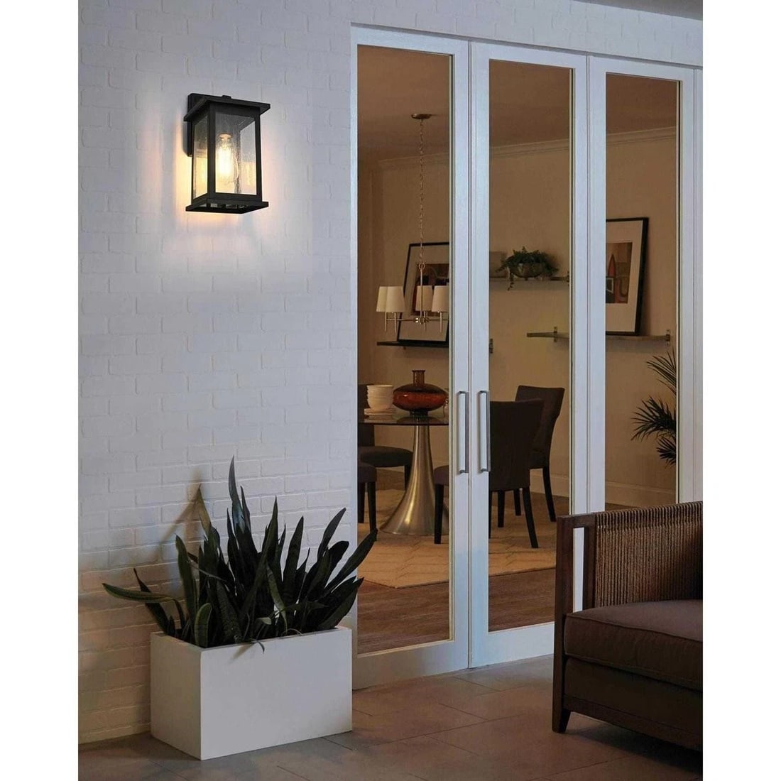 Ringgold Black Iron Glass Outdoor Wall Light 12 Inch: Ringgold Black Iron Glass Outdoor Wall Light 12 Inch This outdoor wall sconce light fixture is designed for exterior spaces such as porches, walkways, patios, and entryways. Featuring a traditional st