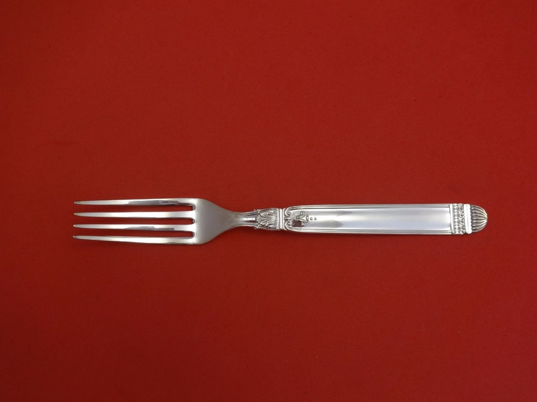 Sterling Silver Serving Fork Fina-Italy Impero Direttorio 9 1/2": Sterling Silver Serving Fork Fina-Italy Impero Direttorio 9 1/2" Sterling silver serving fork in the Impero Direttorio pattern by Fina-Italy. This flatware serving piece is made in Italy, is not monog