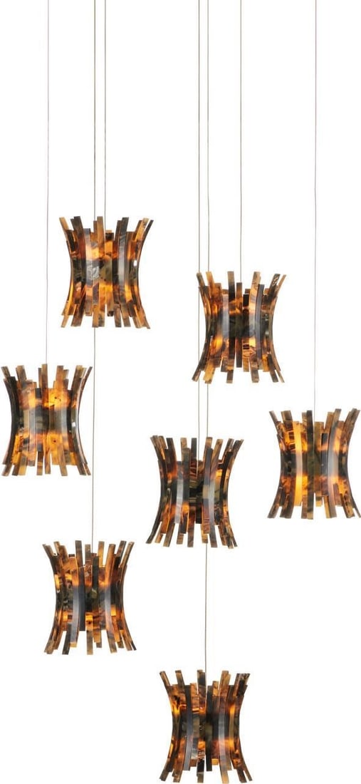 Currey Alsop 7-Light Pendant Fixture in Brown Clear Finish (1 of 4)