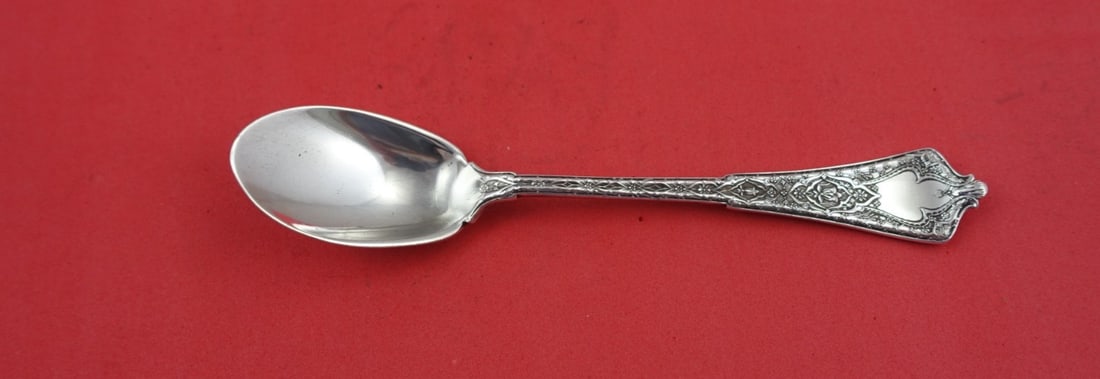 Tiffany & Co. Persian Sterling Silver Ice Cream Spoon 5 3/4": Tiffany & Co. Persian Sterling Silver Ice Cream Spoon 5 3/4" Indulge in a touch of elegance with this Persian by Tiffany Sterling Silver Ice Cream Spoon. Crafted by the renowned Tiffany & Co., this ex