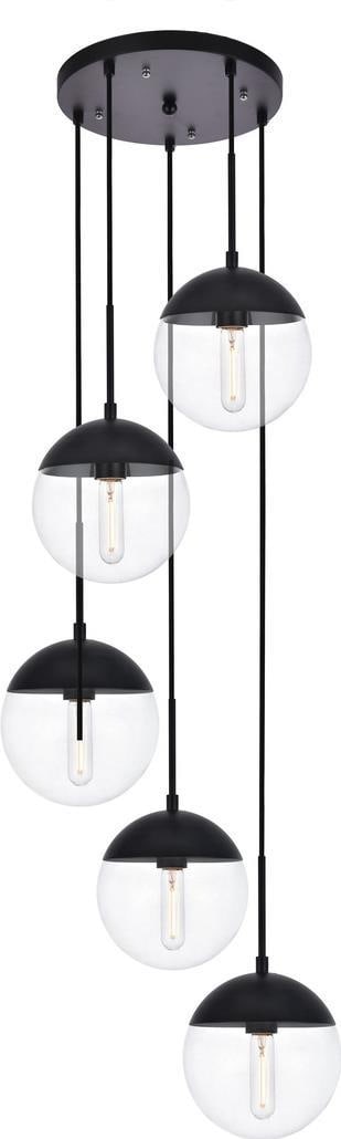 Elegant Lighting Modern Eclipse Clear Black Pendant Light UL-Listed: Elegant Lighting Modern Eclipse Clear Black Pendant Light UL-Listed Illuminate your space with the modern elegance of the Eclipse Clear and Black Pendant Light. This stunning pendant light features a 