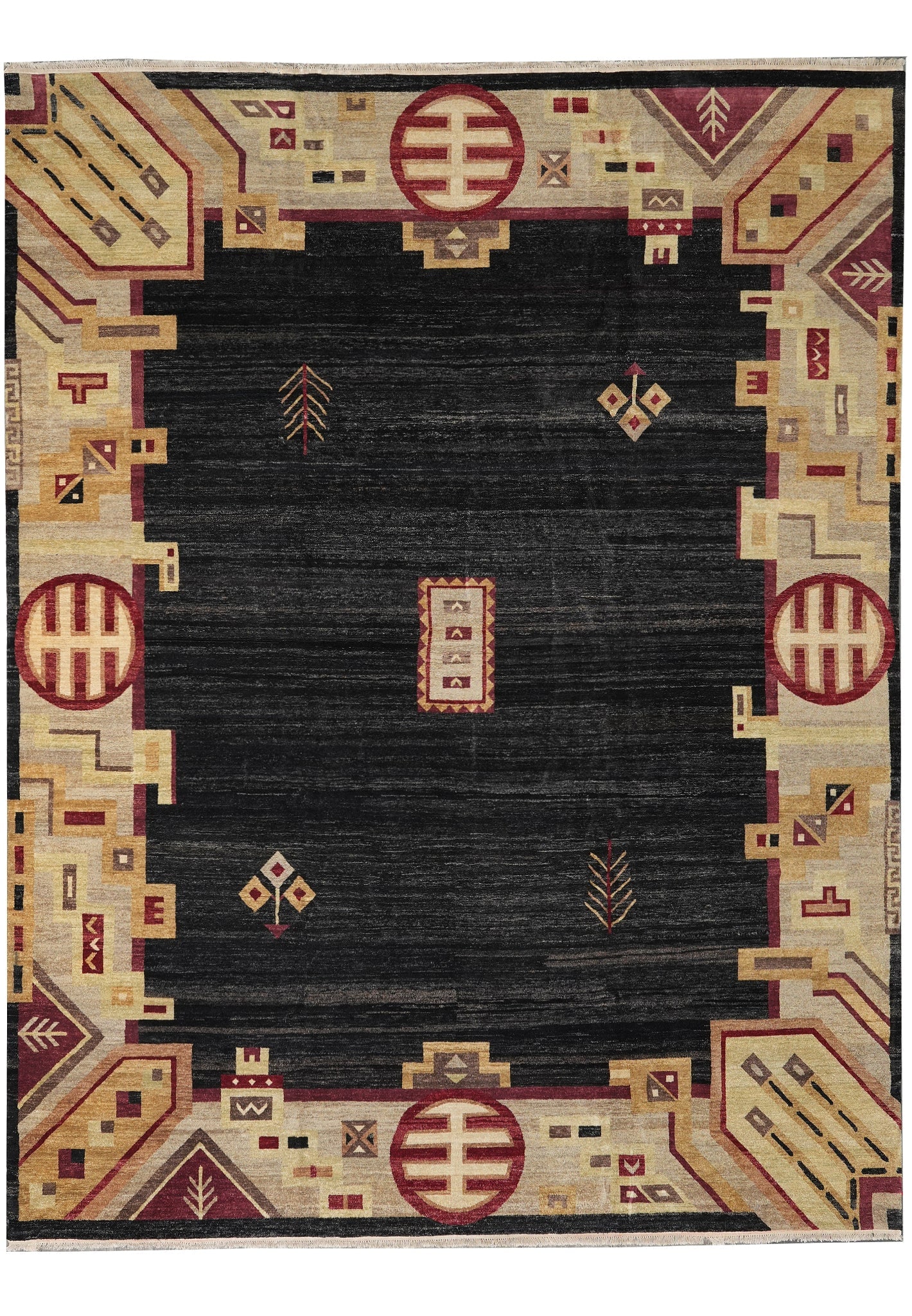 11.10 x 15 Contemporary Gabbeh Handmade Wool Chobi Peshawar Rug: 11.10 x 15 Contemporary Gabbeh Handmade Wool Chobi Peshawar Rug Free continental US Shipping This contemporary Gabbeh handmade wool rug features a Chobi Peshawar design with refined floral motifs, a b