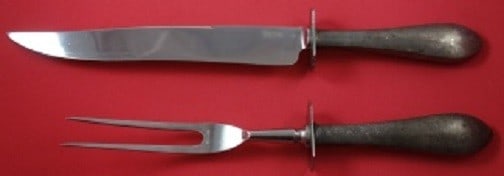 Frank Whiting Adams Sterling Silver Carving Set 2pc Knife Fork (1 of 1)