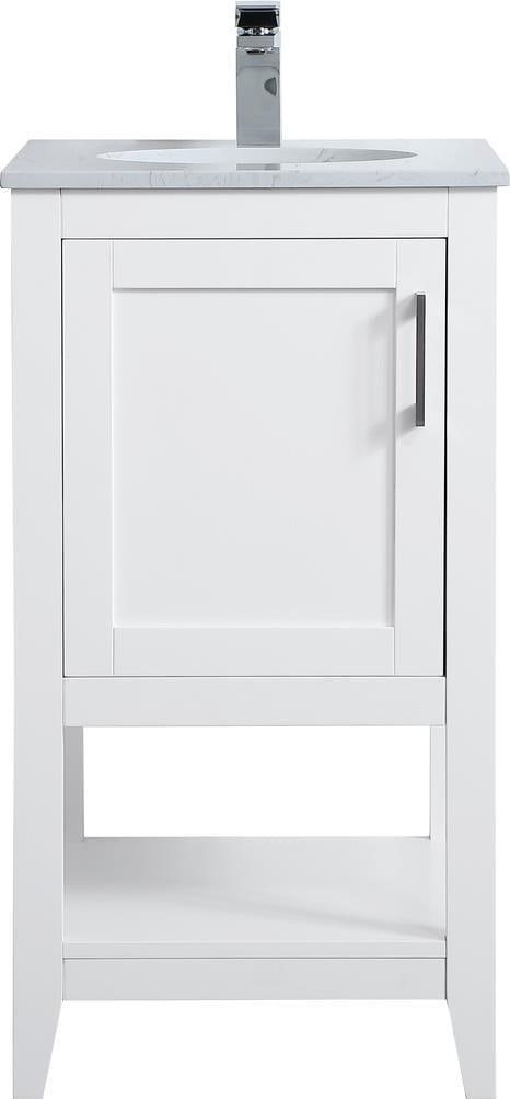 Elegant Lighting Small White Bathroom Vanity Brushed Nickel Finish (1 of 1)