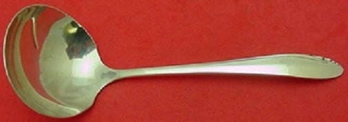 Oneida Lasting Spring Sterling Silver Gravy Ladle 6 3/8 in: Oneida Lasting Spring Sterling Silver Gravy Ladle 6 3/8 in A vintage Oneida sterling silver gravy ladle in the Lasting Spring pattern. Made in the United States and dated to the post-1940 period, this