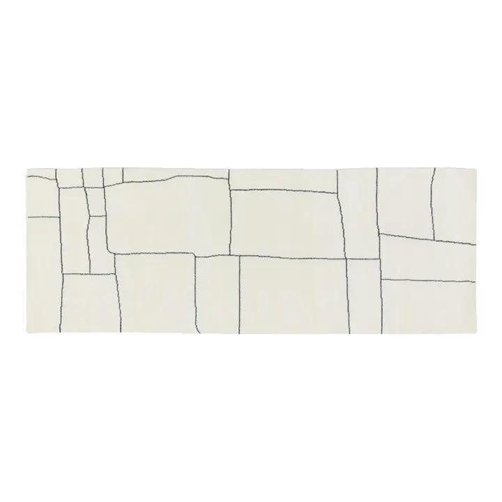 84.0 x 31.0 Moroccan Azilal hand knotted wool rug: 84.0 x 31.0 Moroccan Azilal hand knotted wool rug Hand-knotted using traditional rug-making techniques, this Moroccan Azilal wool rug combines timeless craftsmanship with a modern design approach. Its