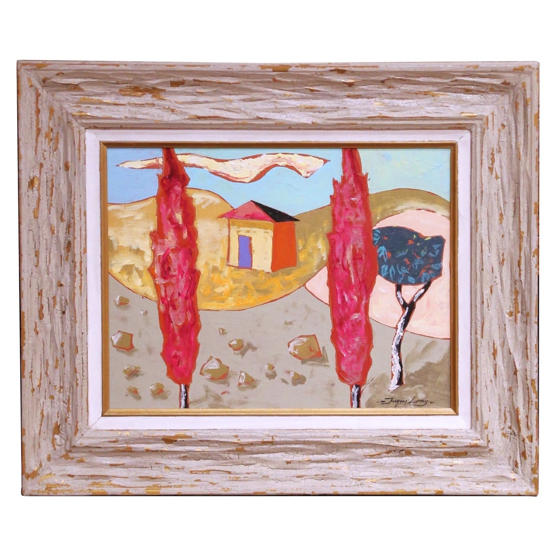 Framed Jacques Lamy French Landscape Painting on Canvas (1 of 9)