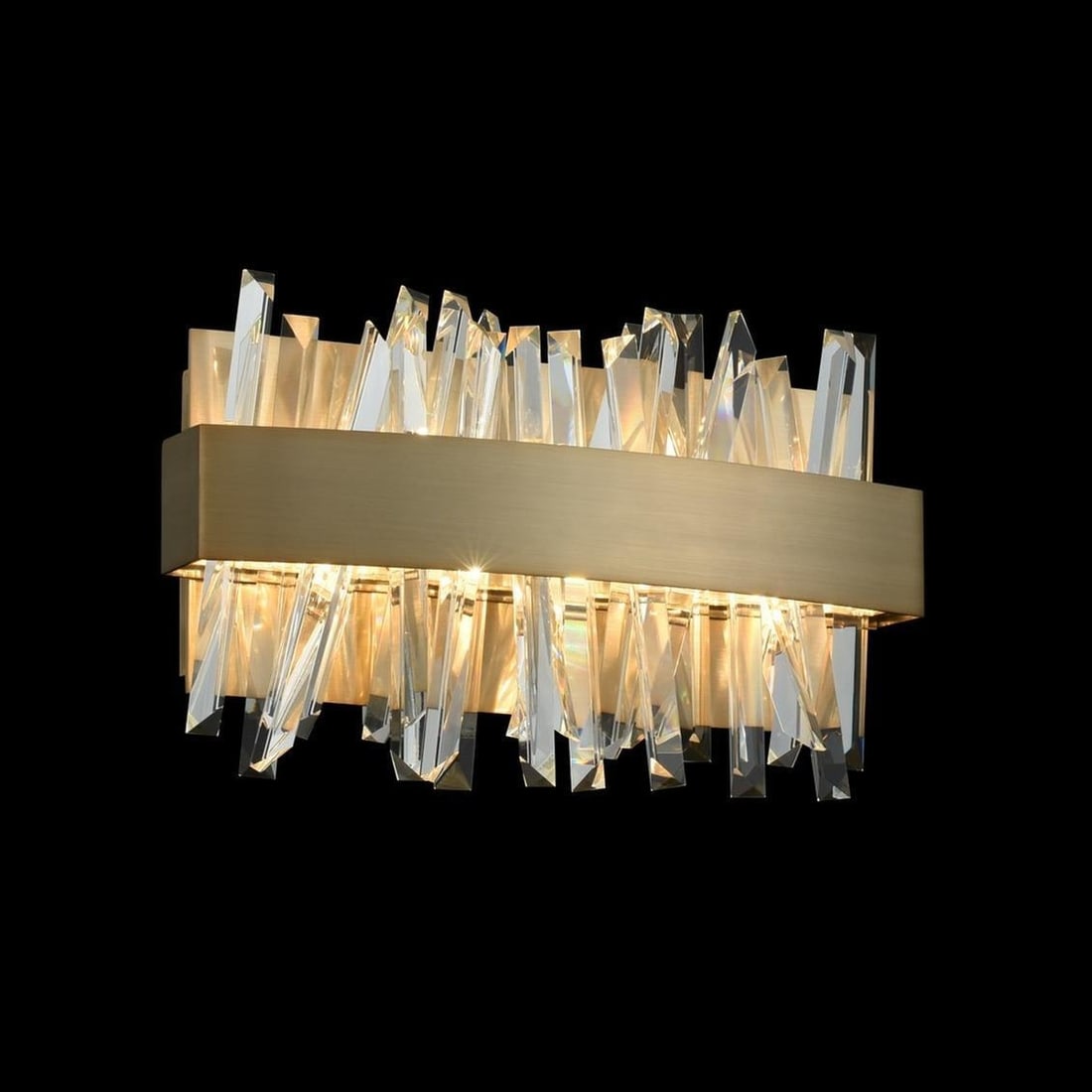 Kalco Contemporary Glacier LED Bath Light 12W Dimmable Crystal Gold (1 of 1)