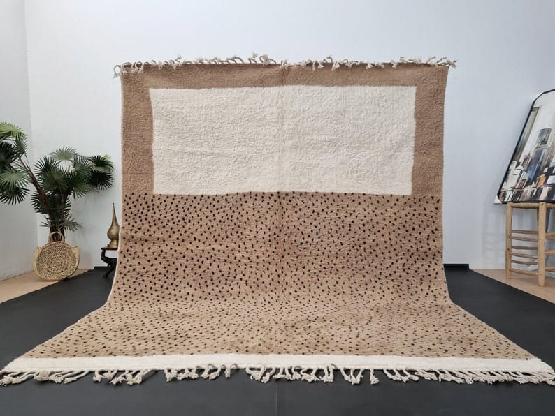 Authentic Handmade Berber Rug 9.84 x 6.56 Feet Morocco: Authentic Handmade Berber Rug 9.84 x 6.56 Feet Morocco Introducing a stunning authentic soft handmade rug, expertly handwoven in the breathtaking Atlas Mountains by skilled local Berber women weavers.