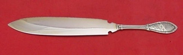 Whiting Sterling Silver Ice Cream Slice Italian J Engraved 9 3/4": Whiting Sterling Silver Ice Cream Slice Italian J Engraved 9 3/4" This exquisite ice cream slice features a serrated flat handle and is crafted from high-quality sterling silver. Made by the renowned 