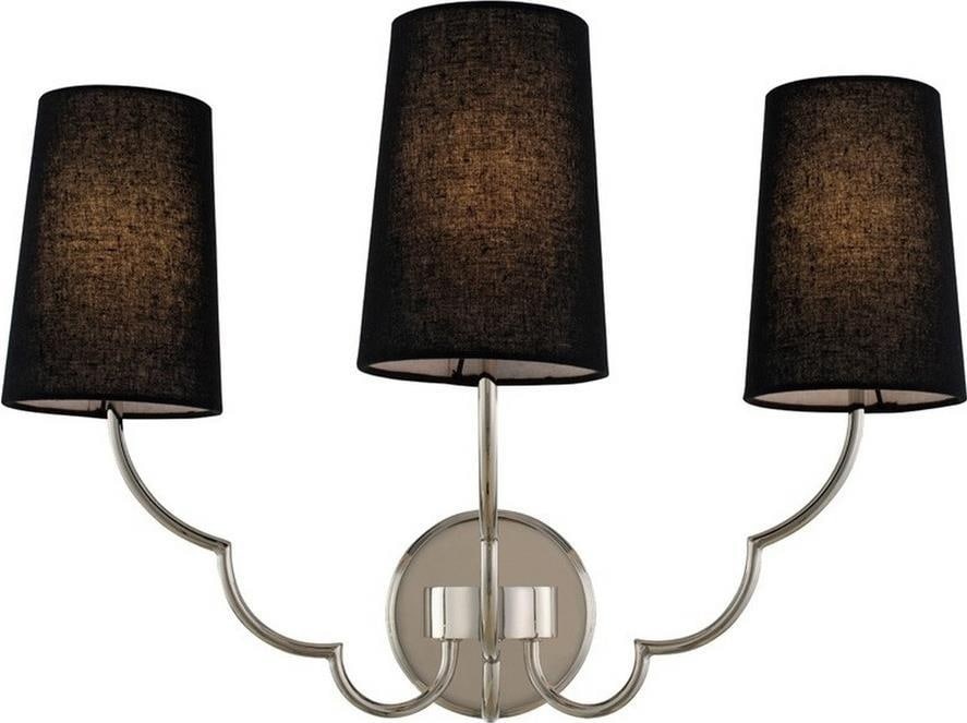 Kalco Sophia 3-Light Wall Sconce Polished Nickel Dimmable Indoor Lighting (1 of 1)