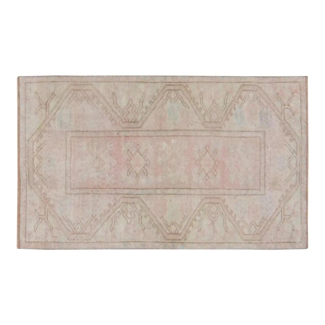 Anatolian Wool Hand-Knotted Rug 2'7'' x 4'3'' Vintage Turkish Design: Anatolian Wool Hand-Knotted Rug 2'7'' x 4'3'' Vintage Turkish Design This vintage Turkish Anatolian rug is hand-knotted from wool using traditional techniques. Its design combines timeless craftsmansh