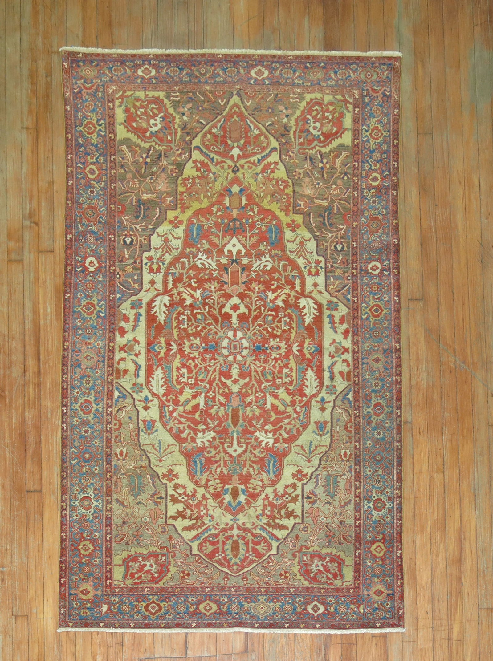 4' 3" x 6' 9" Antique Persian Malayer Accent Rug (1 of 7)