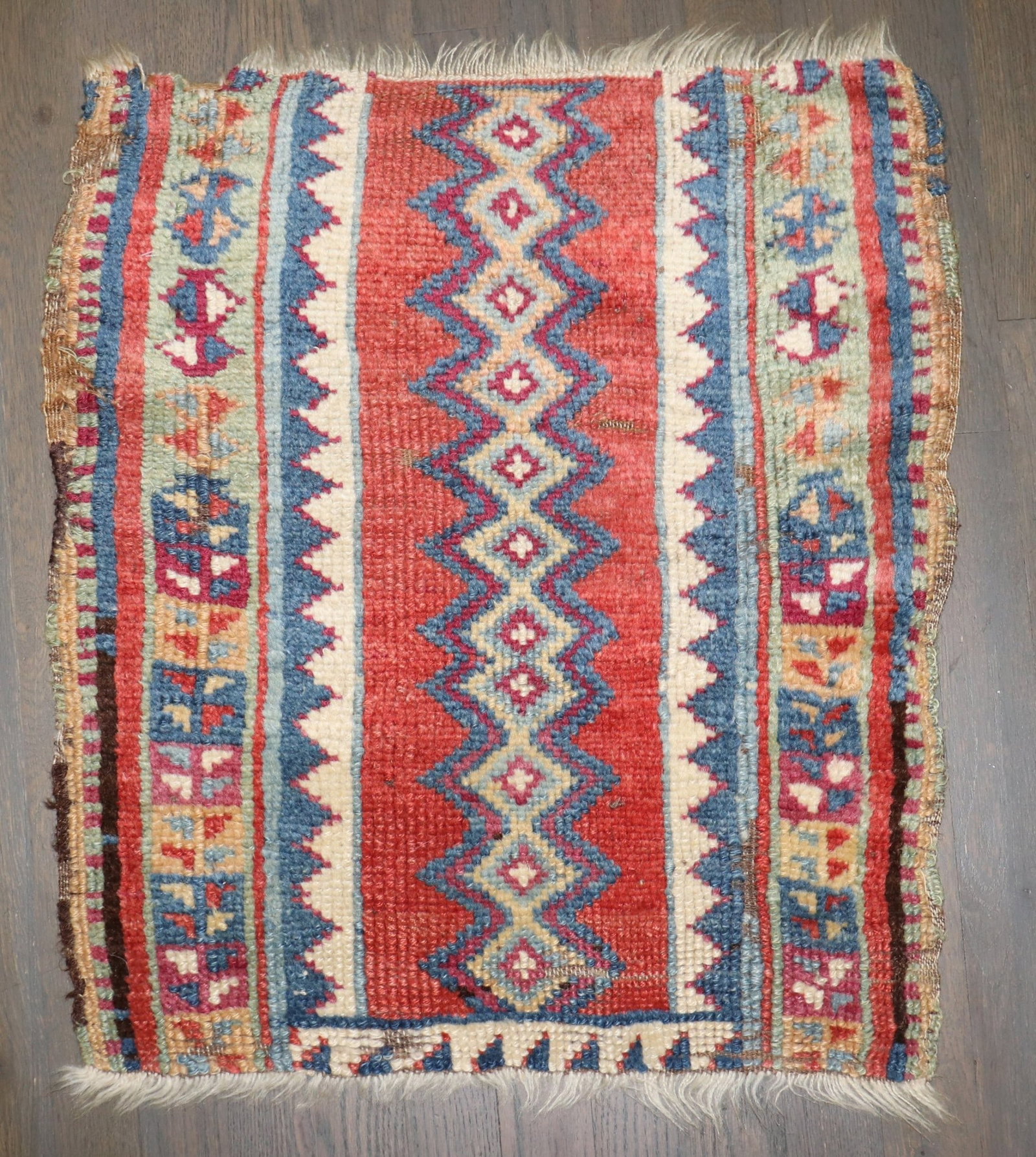 1' 10" x 2' 2" Anatolian Yastik Rug Mid 19th Century: 1' 10" x 2' 2" Anatolian Yastik Rug Mid 19th Century Antique 19th century Anatolian Turkish yastik rug with a small tribal format. This pre-owned piece is identified as an Anatolian yastik rug from th