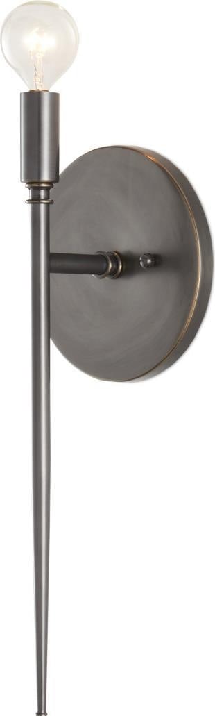 Currey Bel Canto Oil-Rubbed Bronze Wall Sconce 15.12H Certified Damp Location (1 of 3)