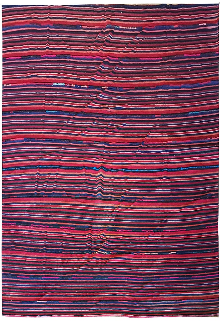 7.10 x 8.7 Handmade Afghan Wool Kilim Rug Contemporary Transitional Design: 7.10 x 8.7 Handmade Afghan Wool Kilim Rug Contemporary Transitional Design Free continental US Shipping Enhance your home decor with this stunning contemporary transitional Kilim rug, meticulously han