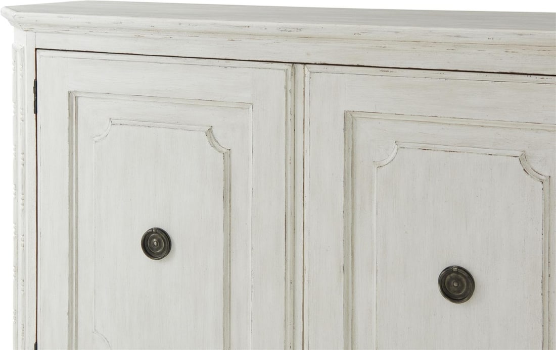 Theodore Alexander Bavarian Wood Cabinet with Shelving Distressed Finish (1 of 7)