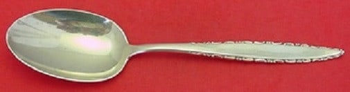 Lunt Lace Point Sterling Silver Serving Spoon 8 3/8 Inch: Lunt Lace Point Sterling Silver Serving Spoon 8 3/8 Inch Introducing the Lace Point Serving Spoon by Lunt, a stunning piece crafted from high-quality sterling silver. This elegant serving spoon measur