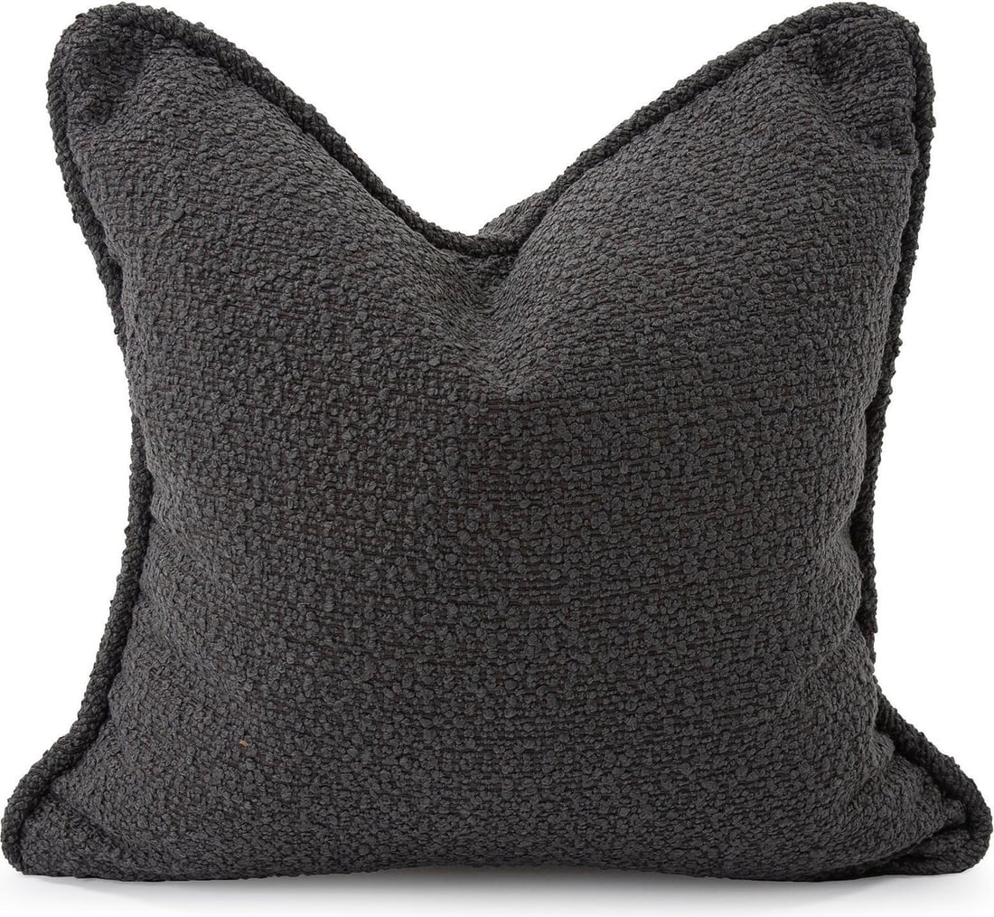 Howard Elliott Charcoal Gray Square Pillow 24x24 Hand-Finished: Howard Elliott Charcoal Gray Square Pillow 24x24 Hand-Finished Enhance your living space with this stylish Charcoal Gray Square Barbet Pillow. Designed for comfort and aesthetics, this pillow features
