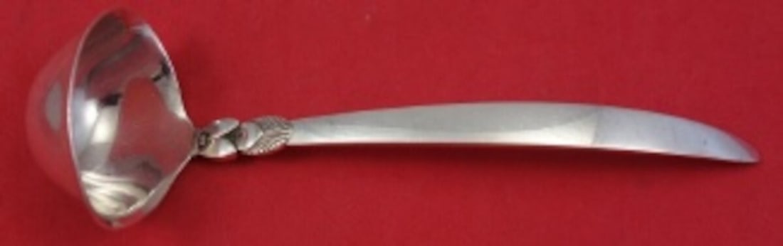 Georg Jensen Cactus Sterling Silver Sauce Ladle 6.25 Inch: Georg Jensen Cactus Sterling Silver Sauce Ladle 6.25 Inch This exquisite sauce ladle by Georg Jensen is part of the iconic Cactus pattern, designed by the renowned sculptor Gundolph Albertus in 1930. 