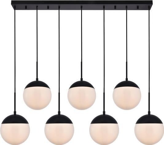 Elegant Lighting Eclipse Pendant Light Milk Finish 54W 40W Bulb (1 of 1)