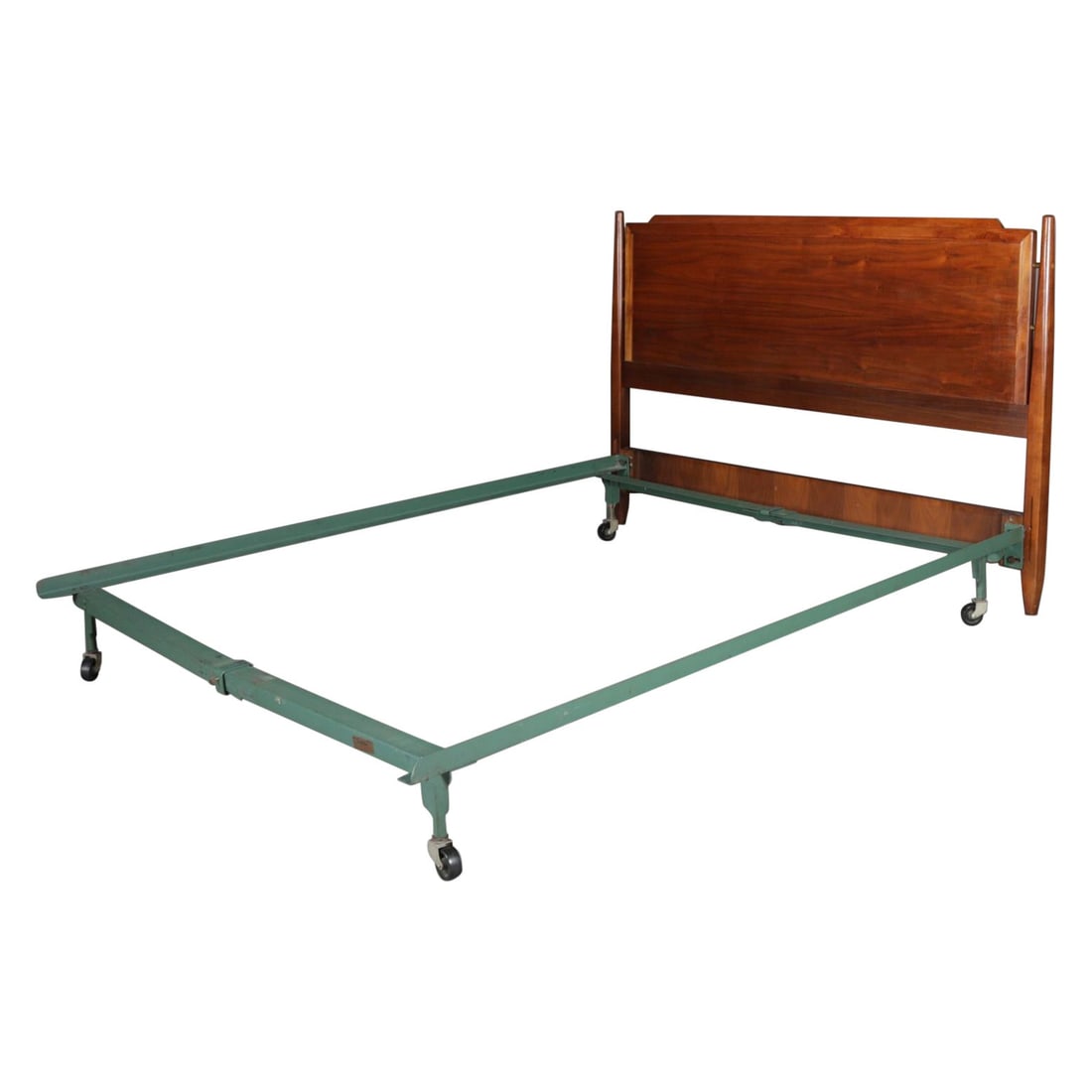 Walnut Danish Modern Full Double Bed Headboard Frame 20th Century (1 of 6)
