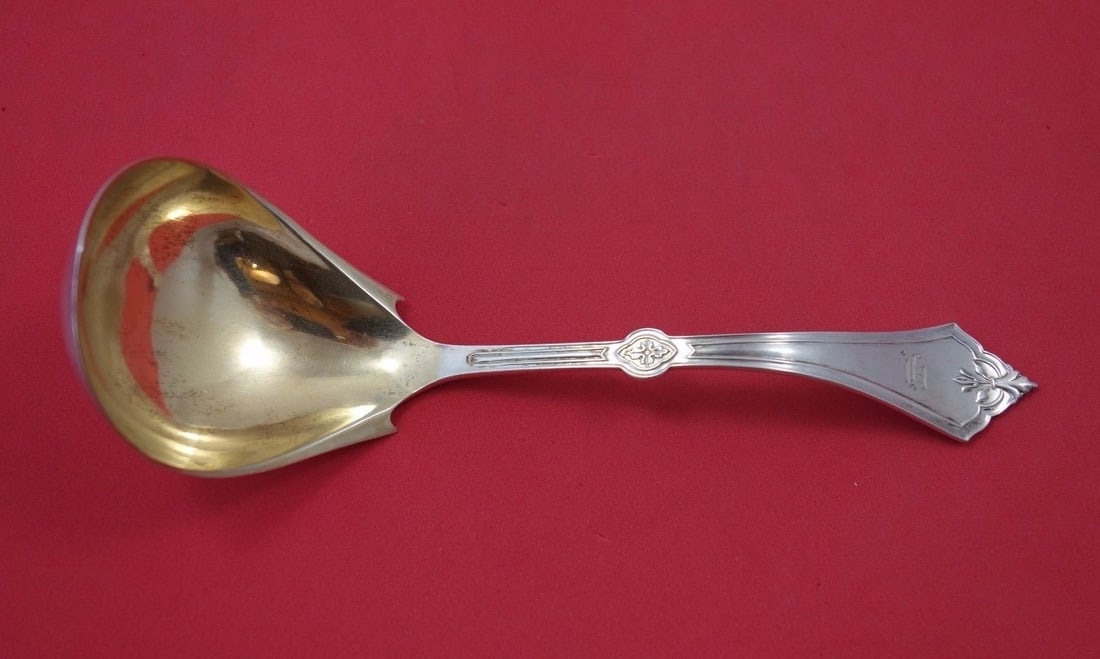 Koehler & Ritter Marin Rosette Sterling Silver Gravy Ladle 8" Gold Washed (1 of 1)