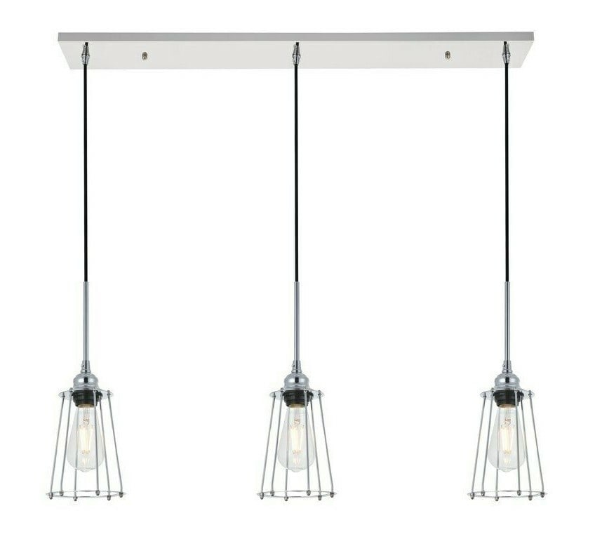 Auspice 3-Light Chrome Pendant Ceiling Fixture 38 in (1 of 12)