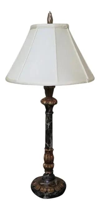 Wildwood Faux Marble Table Lamp Brass Finish 33 Inches (1 of 5)