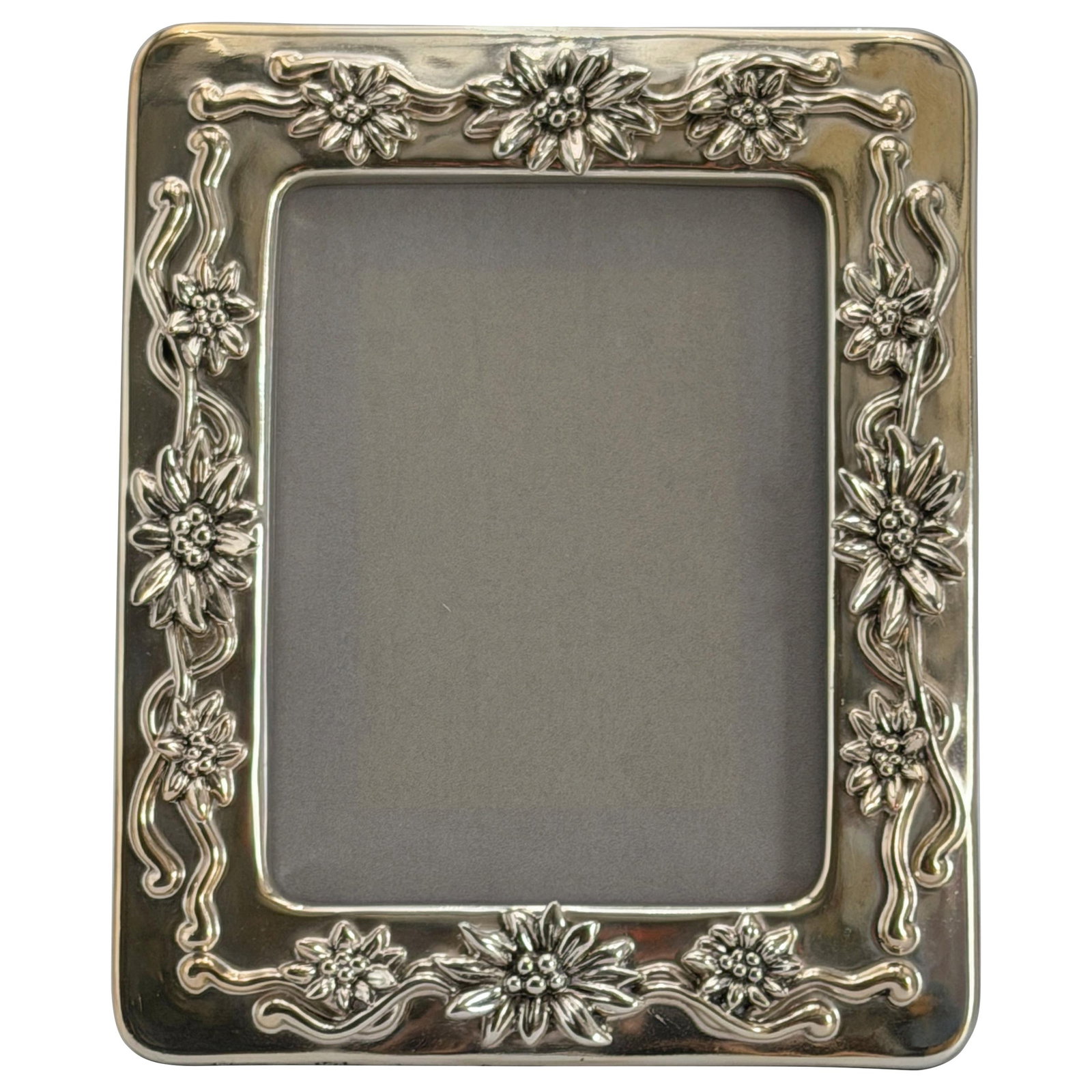 Angi Italian Silver Plate Floral Photo Frame 12.5 x 10 (1 of 15)