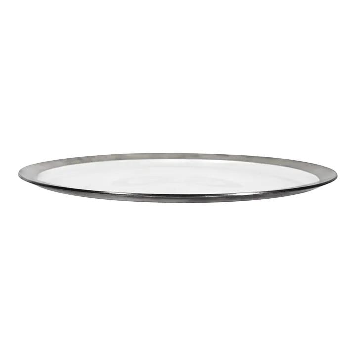 Dorothy Thorpe Large Mid Century Silver Rim Serving Plate (1 of 7)