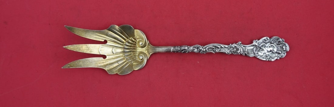 Gorham Versailles Sterling Silver 3-Tine Salad Serving Fork 8 3/4" (1 of 2)