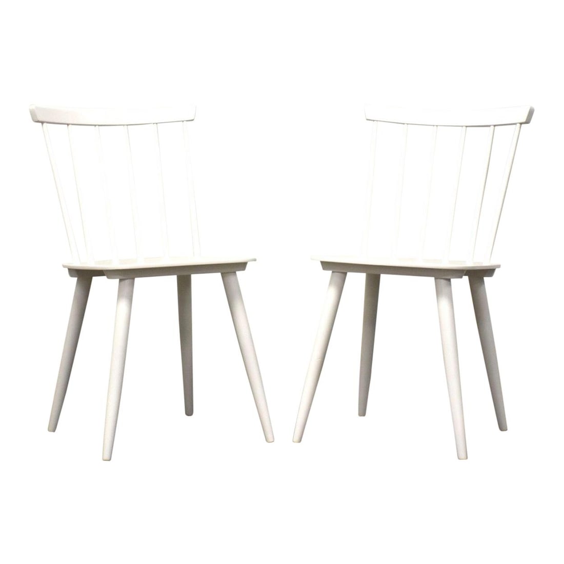 Ky Varjonen White Wood Chair Mid-Century Modern Finland (1 of 8)