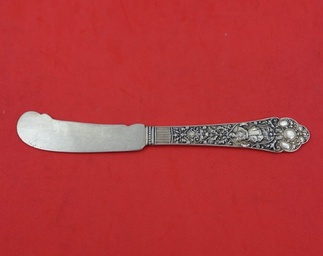 Gorham Medici Old Sterling Silver Butter Spreader 6 3/8 Rare Knife (1 of 3)