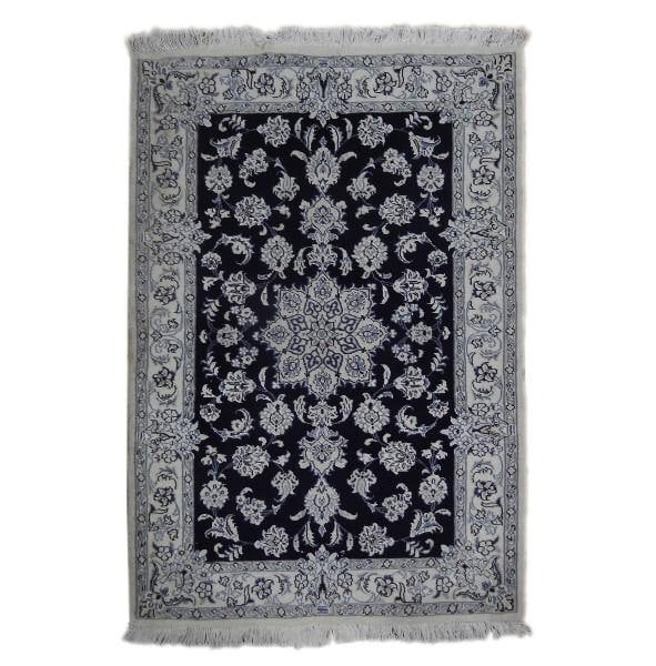 Elegant 2.8 x 3.10 Wool Silk Persian Nain Rug: Elegant 2.8 x 3.10 Wool Silk Persian Nain Rug Free continental US Shipping Introducing a stunning 2.8 x 3.10 Persian Nain rug, expertly crafted from a luxurious blend of wool and silk. This exquisite 
