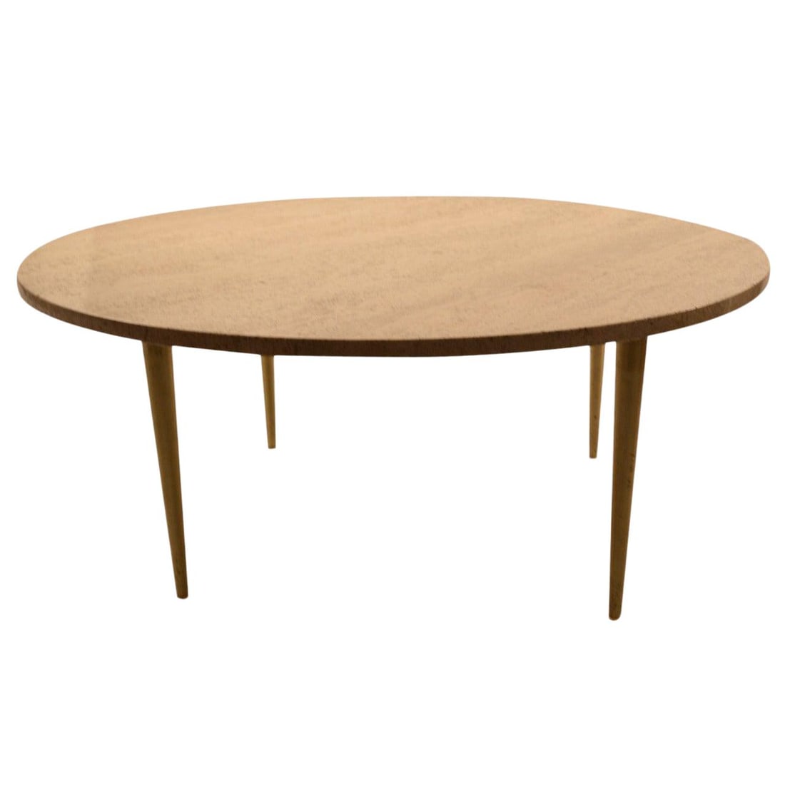 Vintage Italian Round Coffee Table with Travertine Marble Top and Brass Legs (1 of 10)