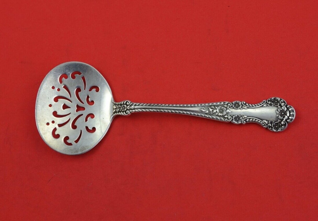 Gorham Cambridge Sterling Silver Pierced Relish Spoon 5 3/8 Rare Original (1 of 2)